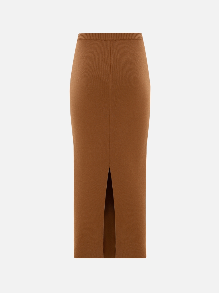Straight knitted maxi skirt