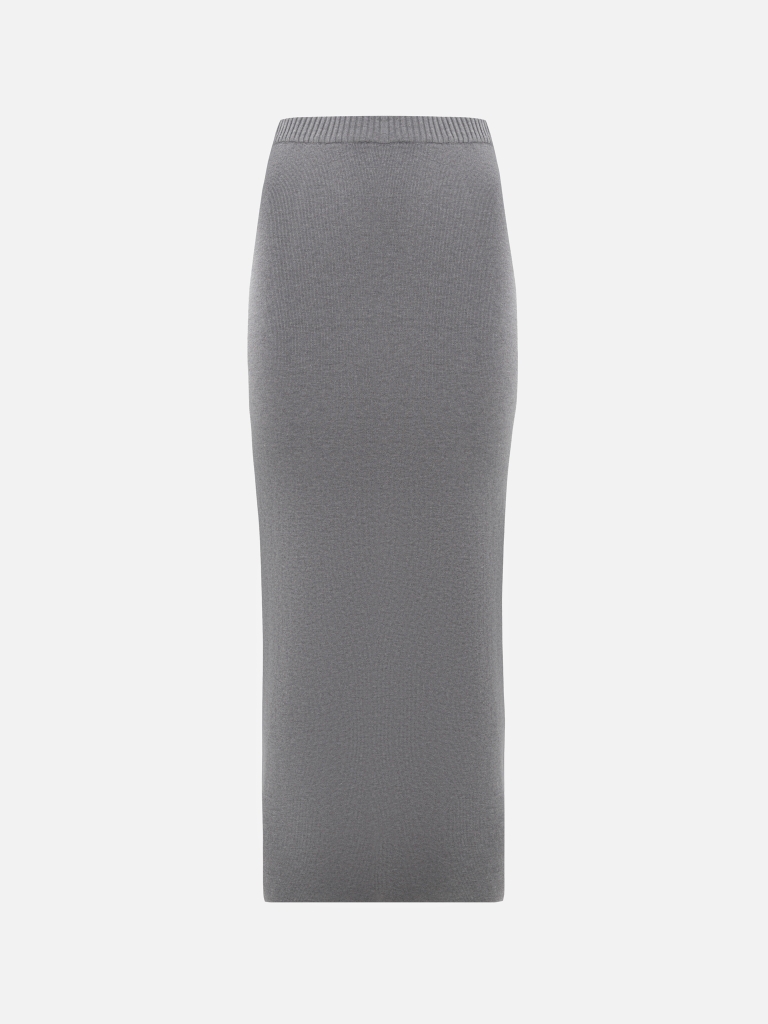 Straight knitted maxi skirt