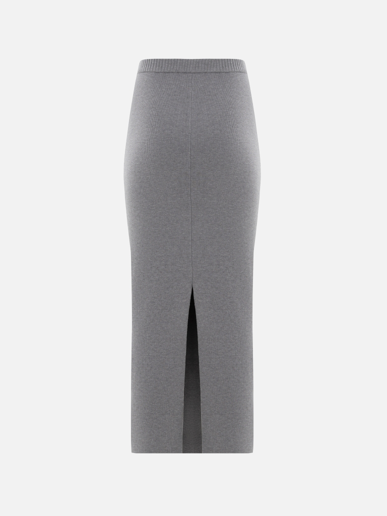 Straight knitted maxi skirt