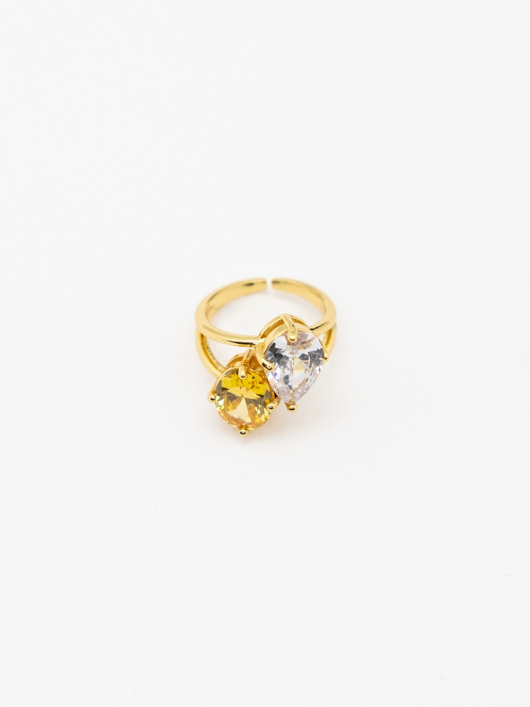 Slim ring with large stones