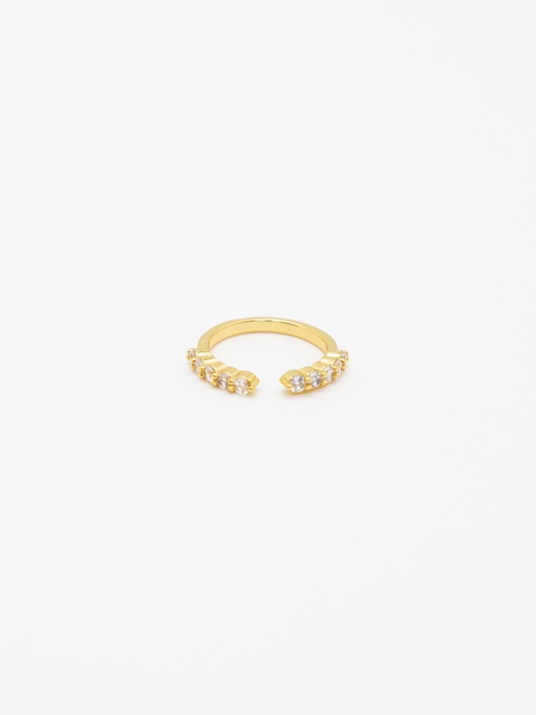 Slim ring with crystals