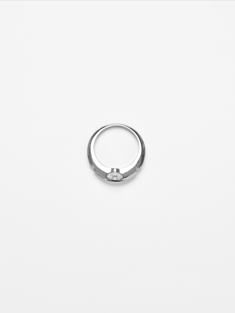 Ring with a large central stone