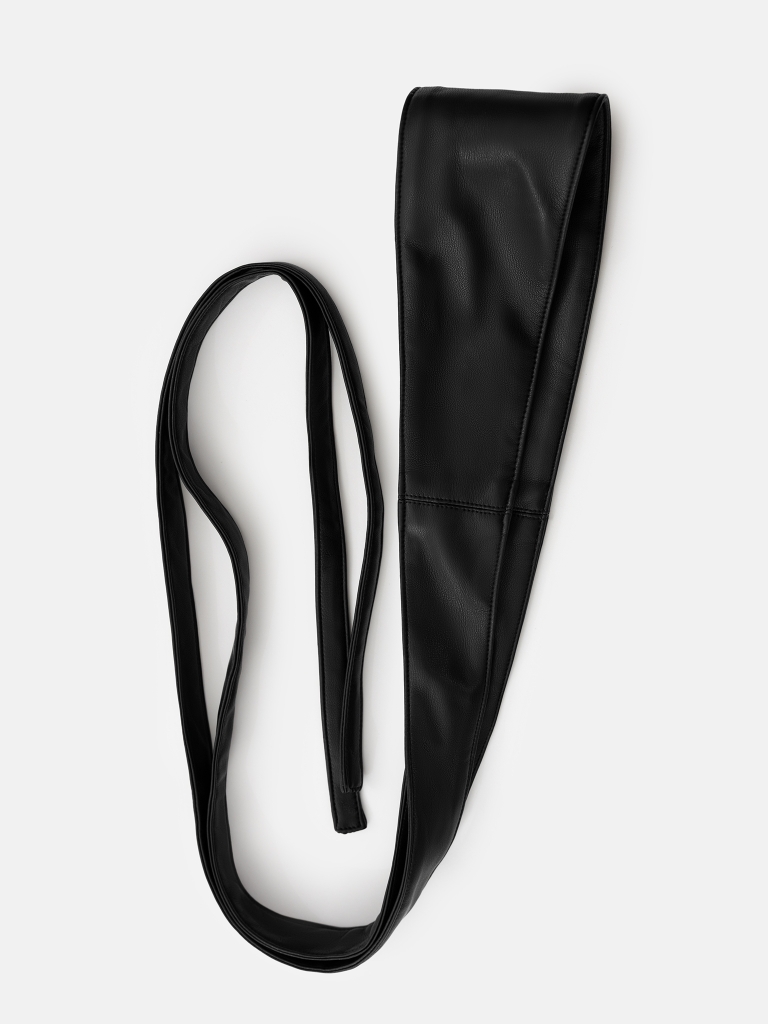 Wide matte eco-leather belt