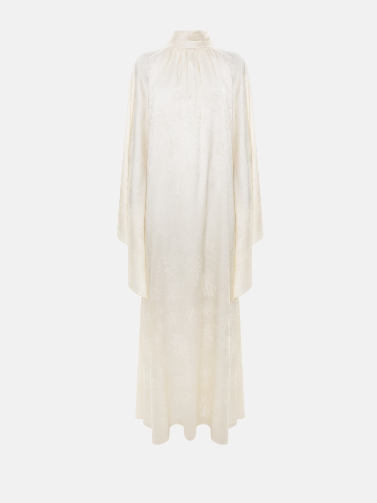 Loose maxi dress with floral pattern