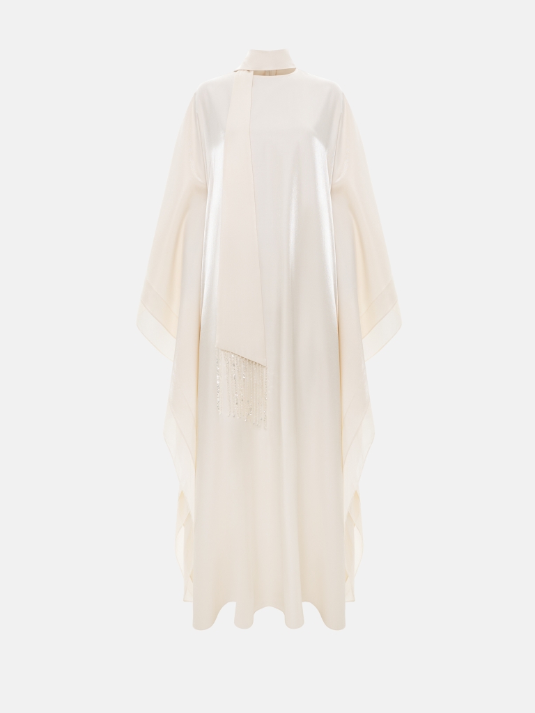 Maxikleid aus Viskose mit passendem breiten Schal