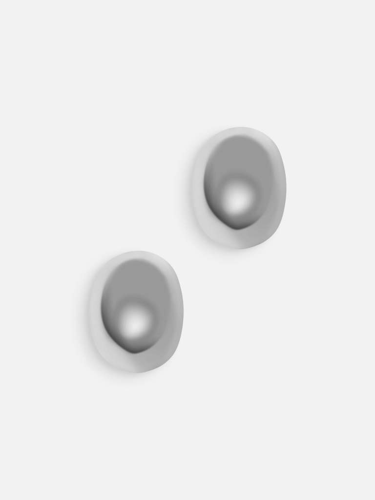Semi-hoop earrings in glossy metal