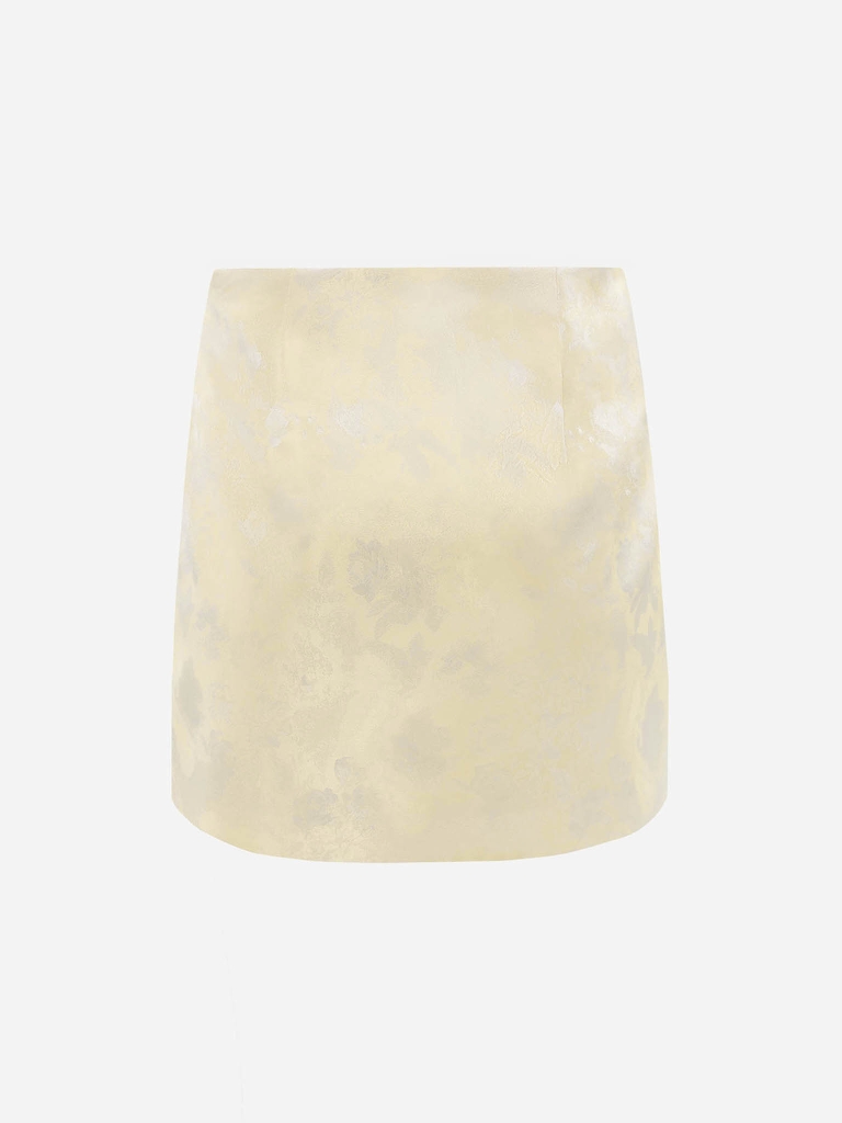 Straight mini skirt in jacquard