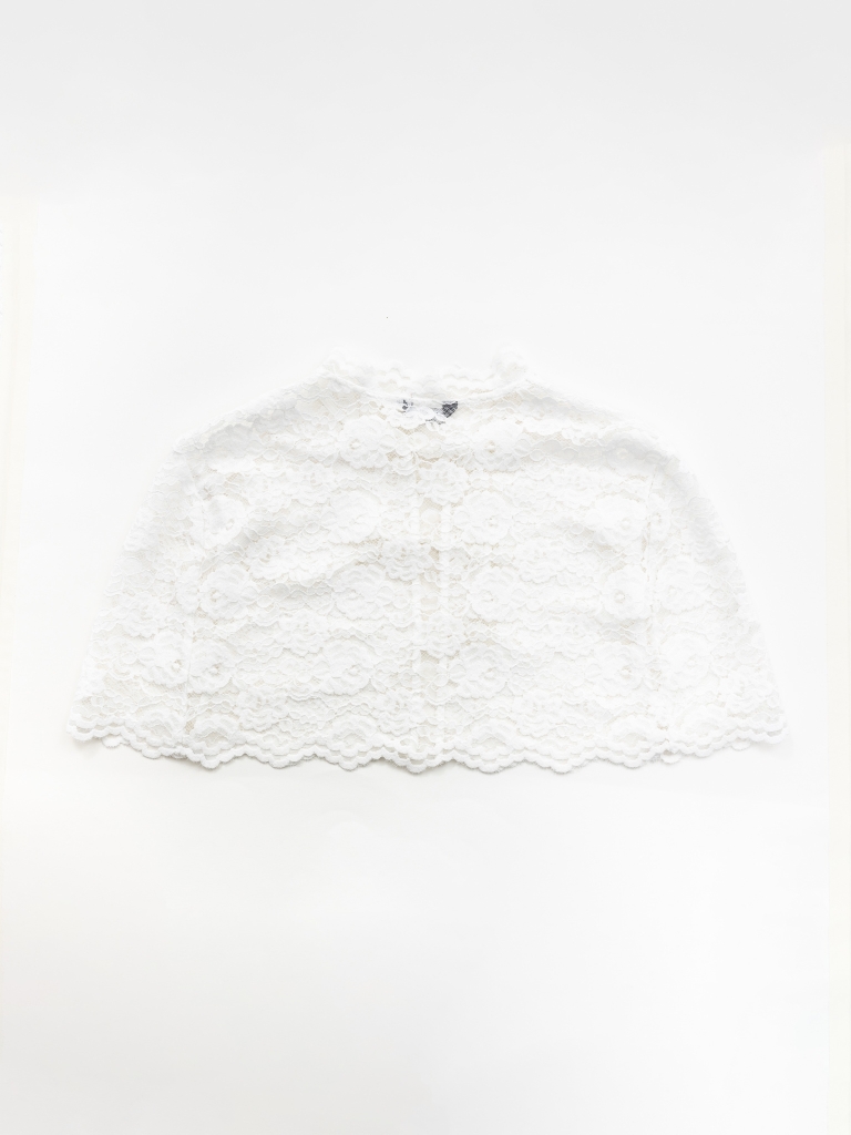 Guipure cape with ties