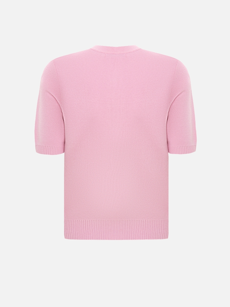 Short-sleeved knitted cardigan
