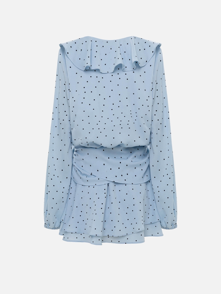 Leichtes Minikleid mit Polka-Dots