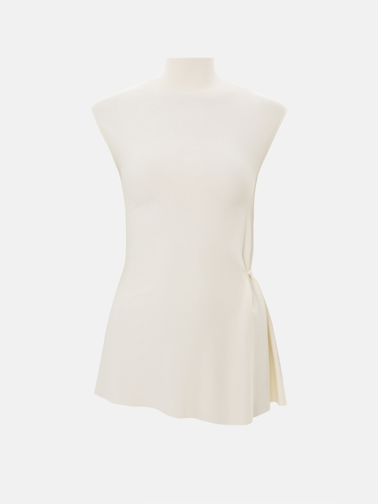 Jersey top with waist button