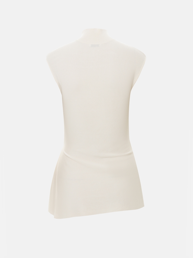 Jersey top with waist button