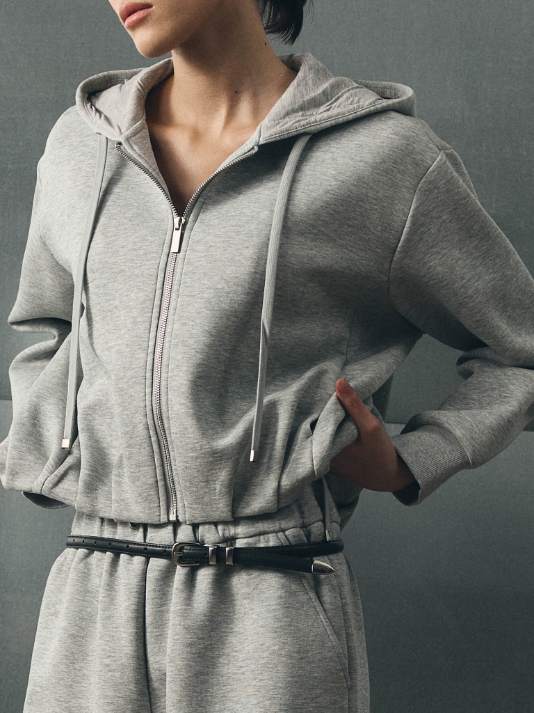 Loose-fit French terry trousers