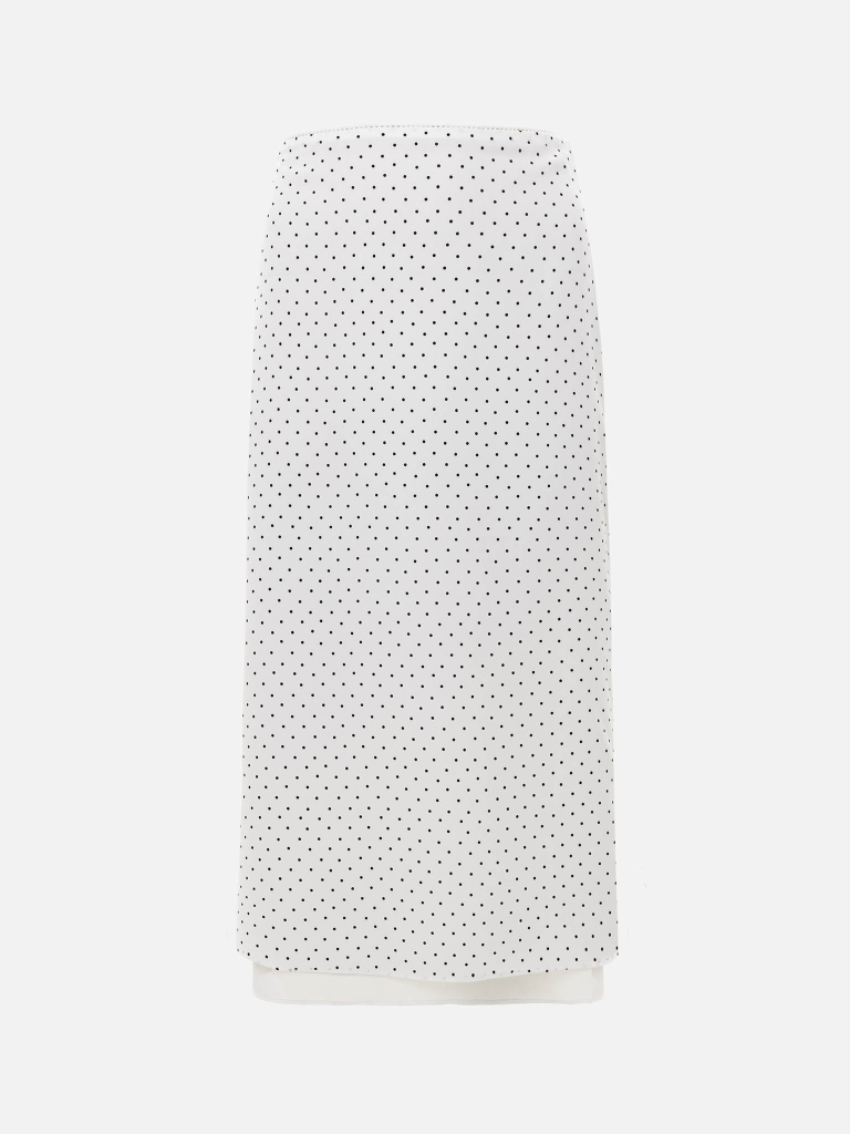 Юбка миди в мелкий горошек