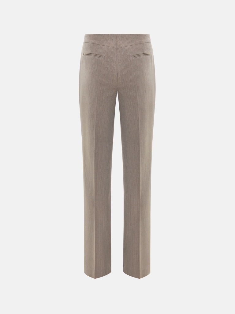 Loose-fitting striped trousers in textured fabric