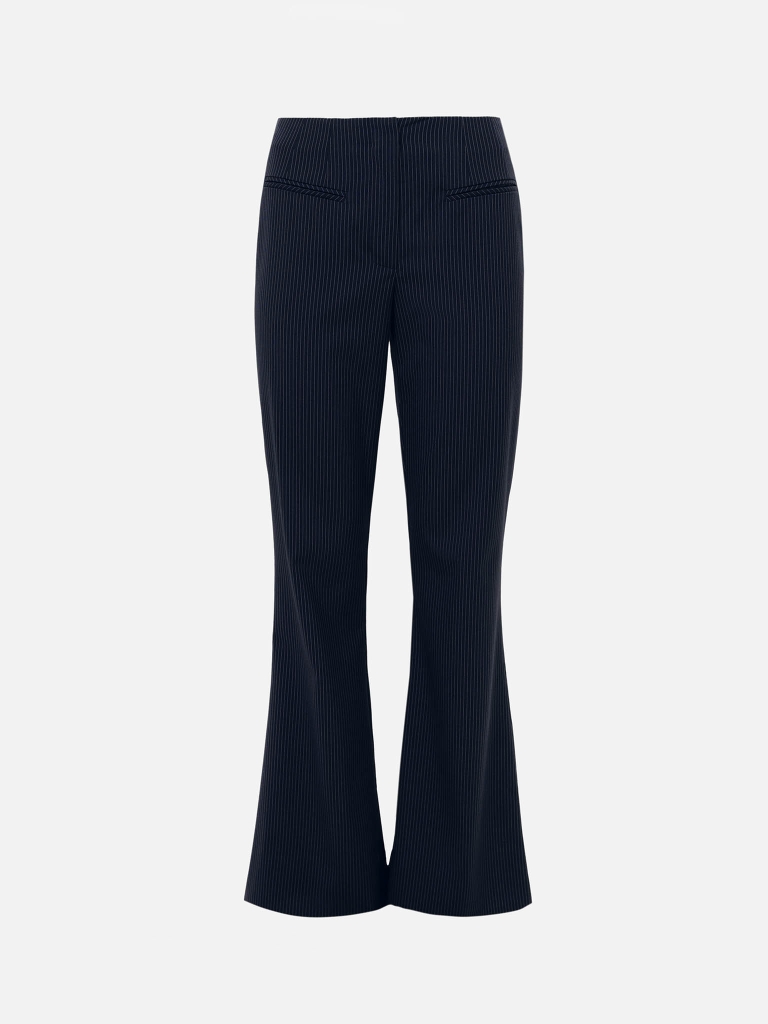Flared striped trousers