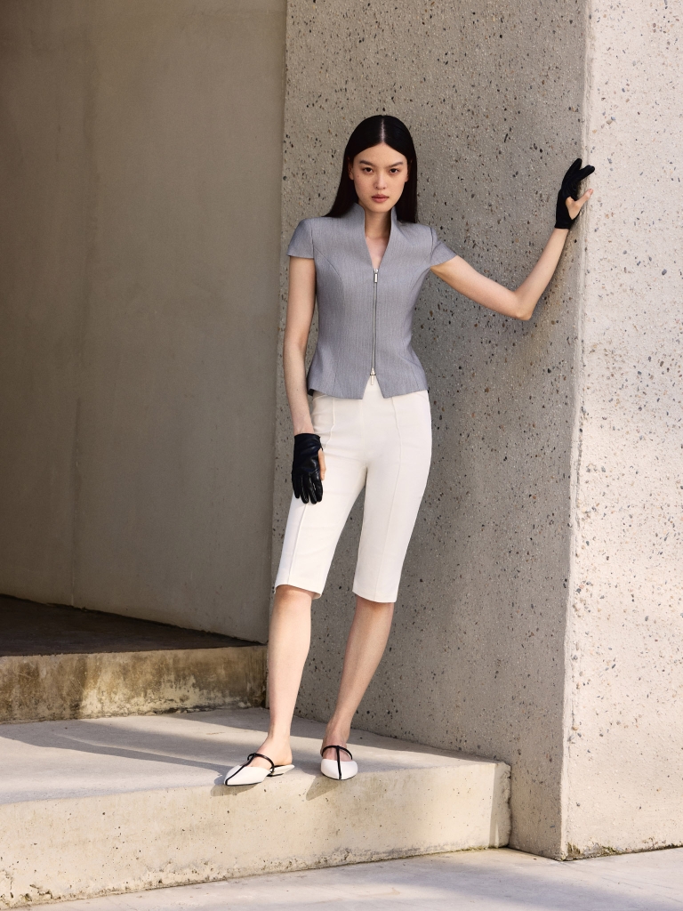 Брюки капри со стрелками из хлопка