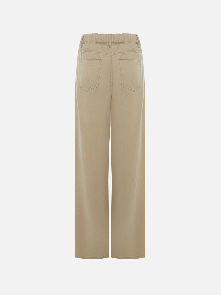Pantalon ample avec liens à la taille
