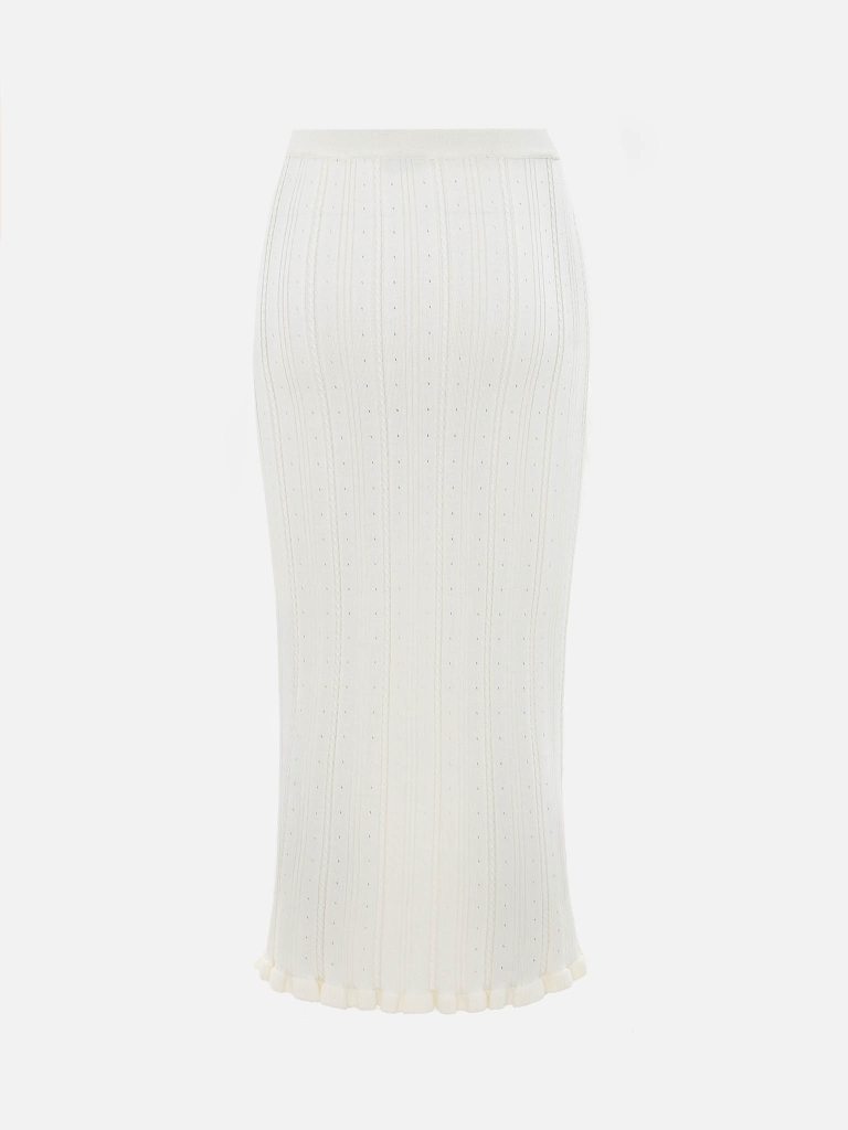 Юбка миди ажурной вязки