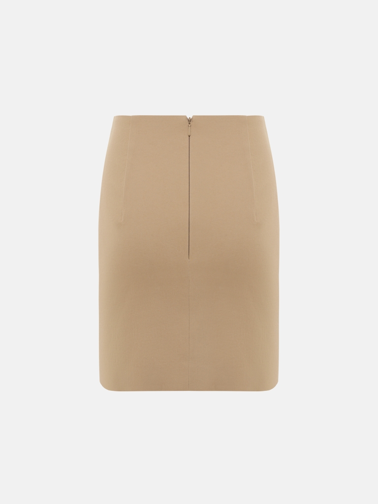 Юбка мини из хлопка с металлическими молниями