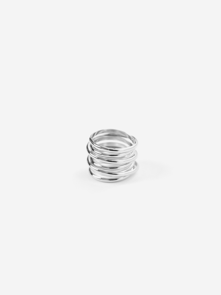 Wide ring with thin lines