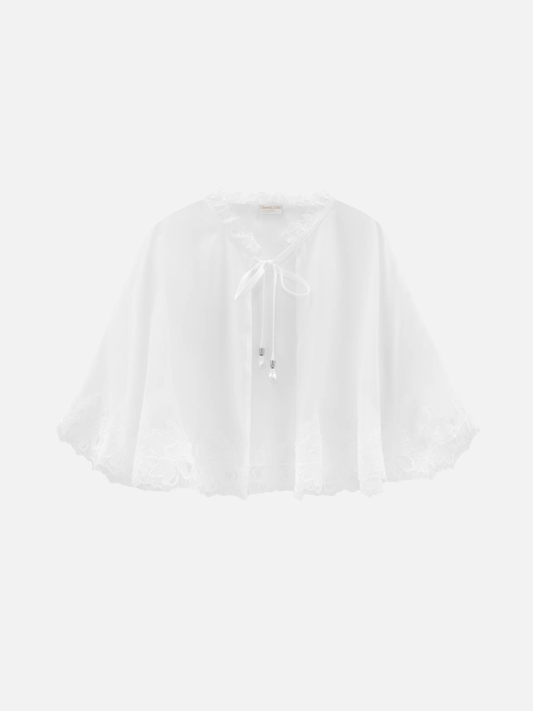 Cape semi-transparente à nouer