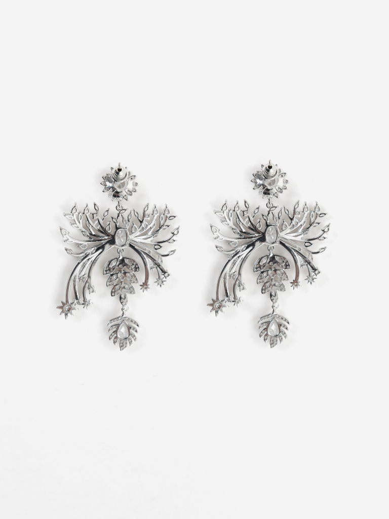 Intricate stud earrings with different-sized stones