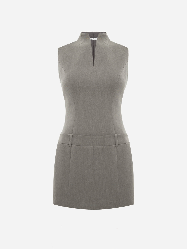 Платье мини прямого кроя из вискозы