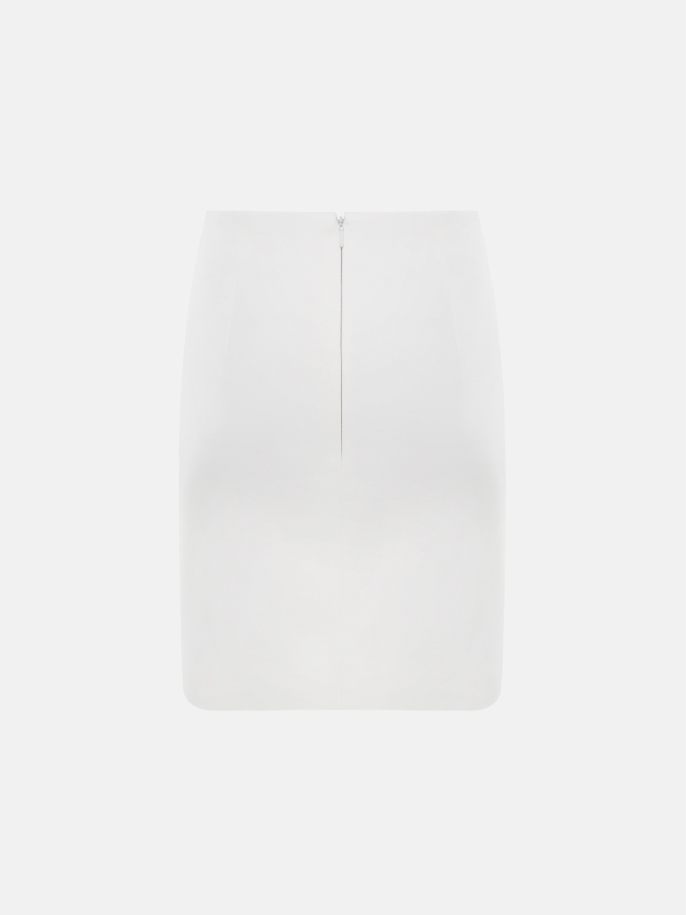 Юбка мини из хлопка с металлическими молниями