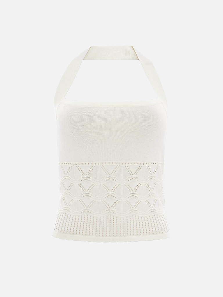 Fitted top in a mixed jersey knit