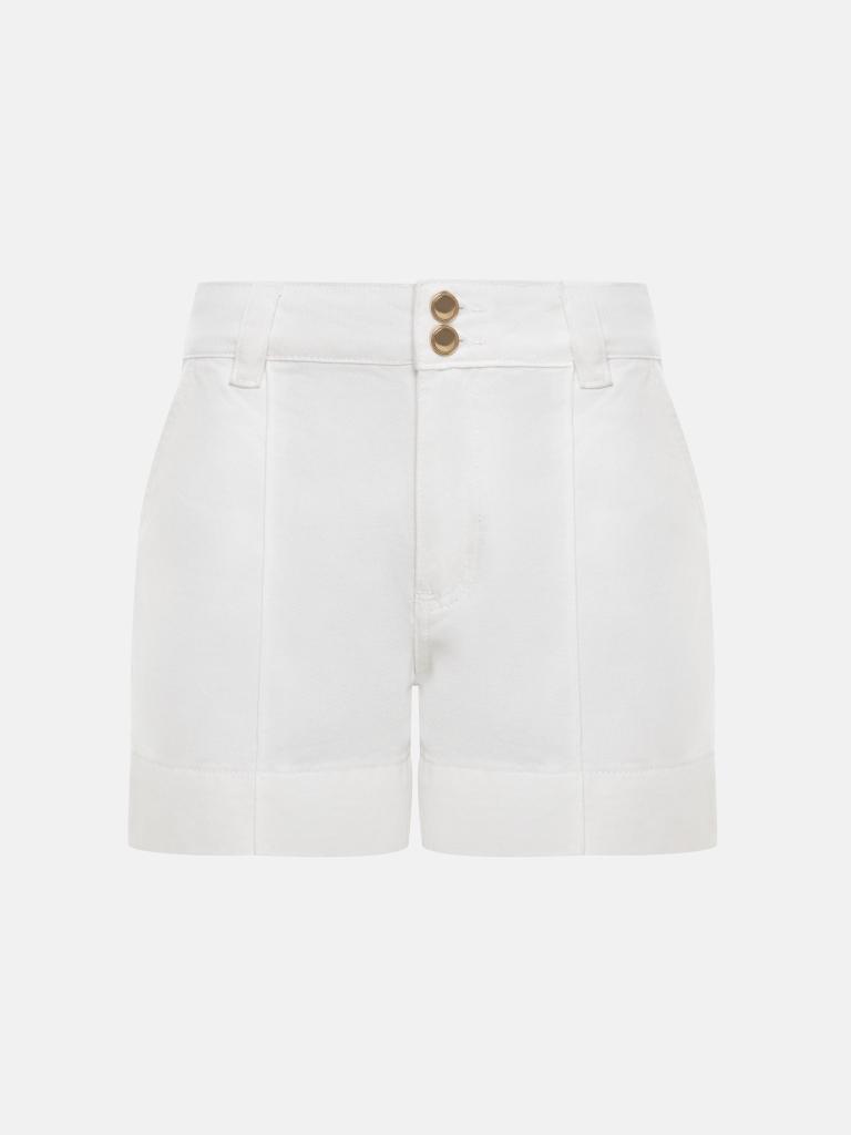 Denim mini shorts with stitching 