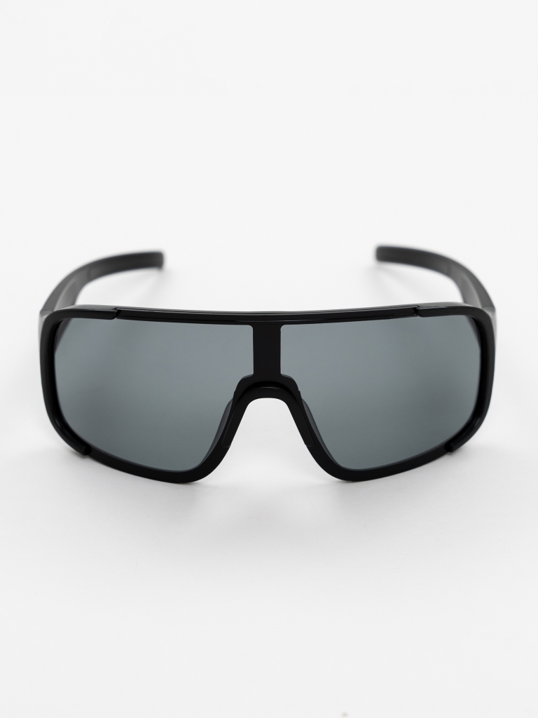 Goggle-style sunglasses with semi-transparent lenses