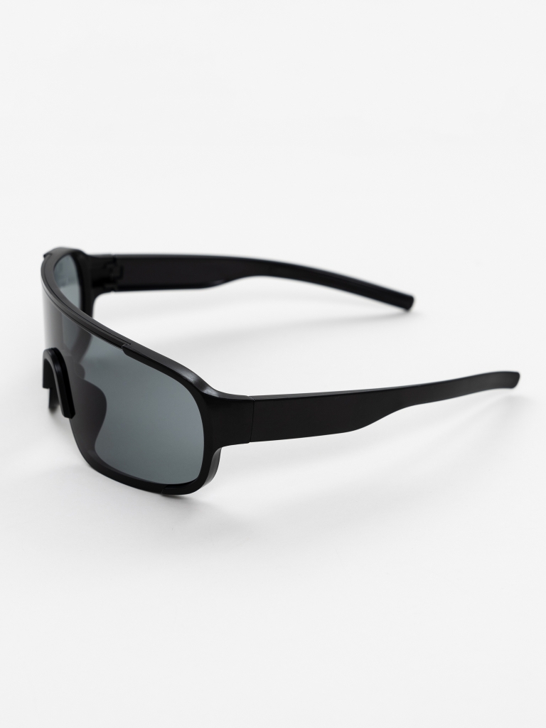 Goggle-style sunglasses with semi-transparent lenses