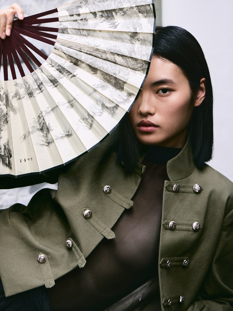 Hussar-style jacket with metallic buttons