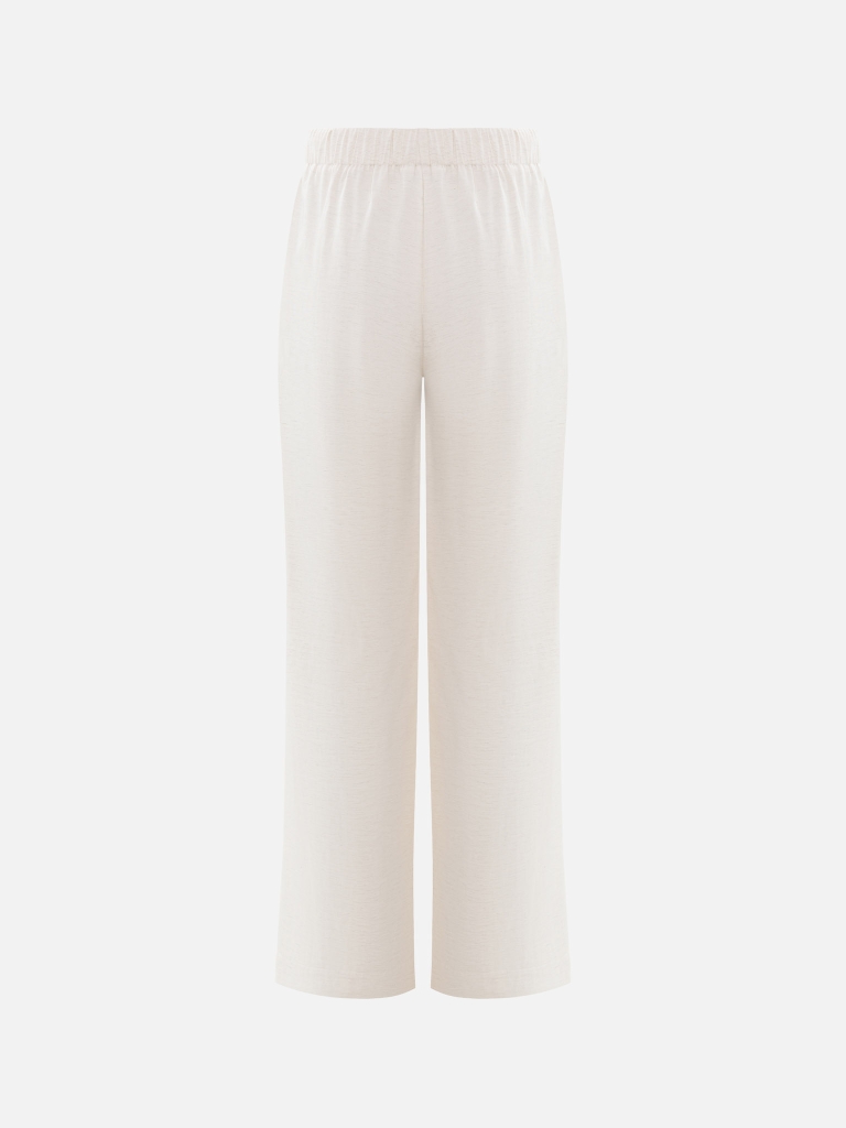 Loose-fitting trousers with a wide elasticated waistband