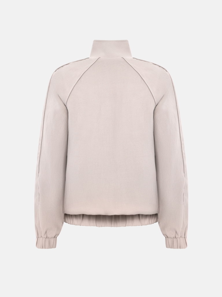 Veste de sport ample avec fermeture éclair métallique