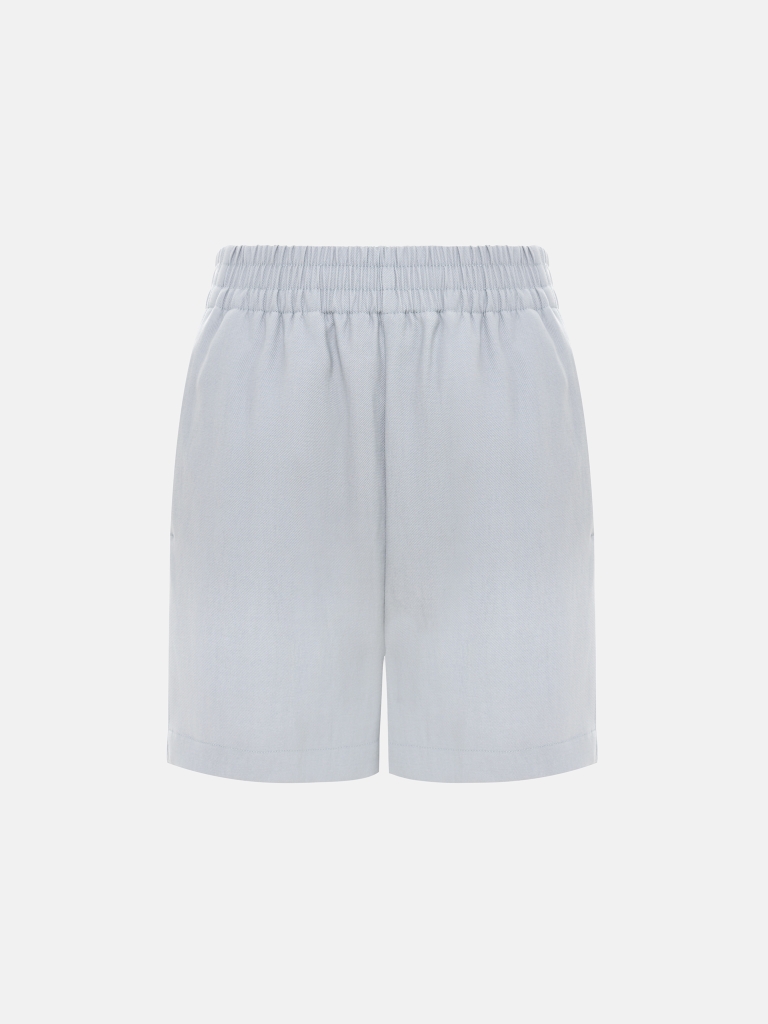 Sports shorts with a wide waistband