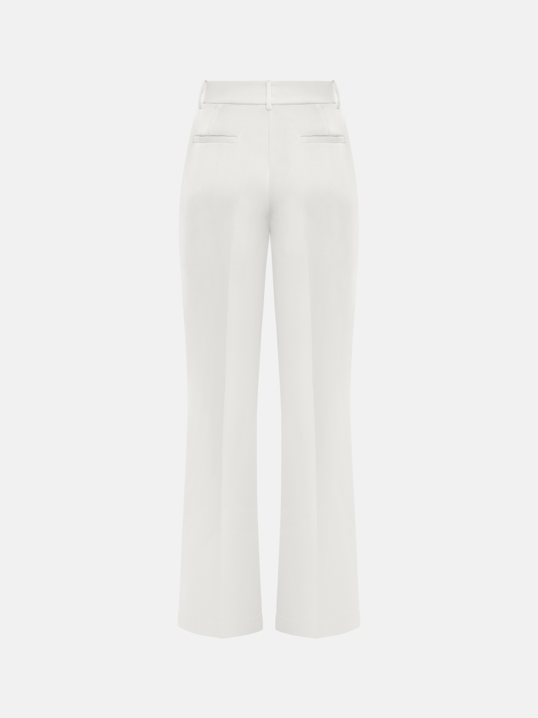Flared satin trousers