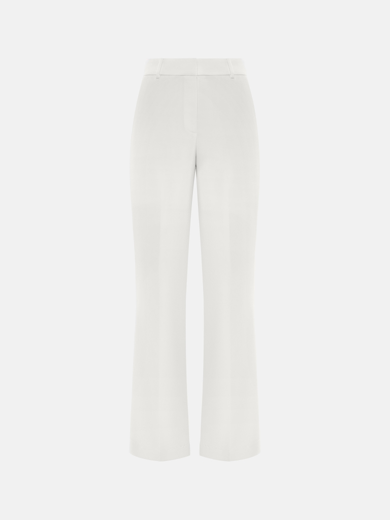 Flared satin trousers