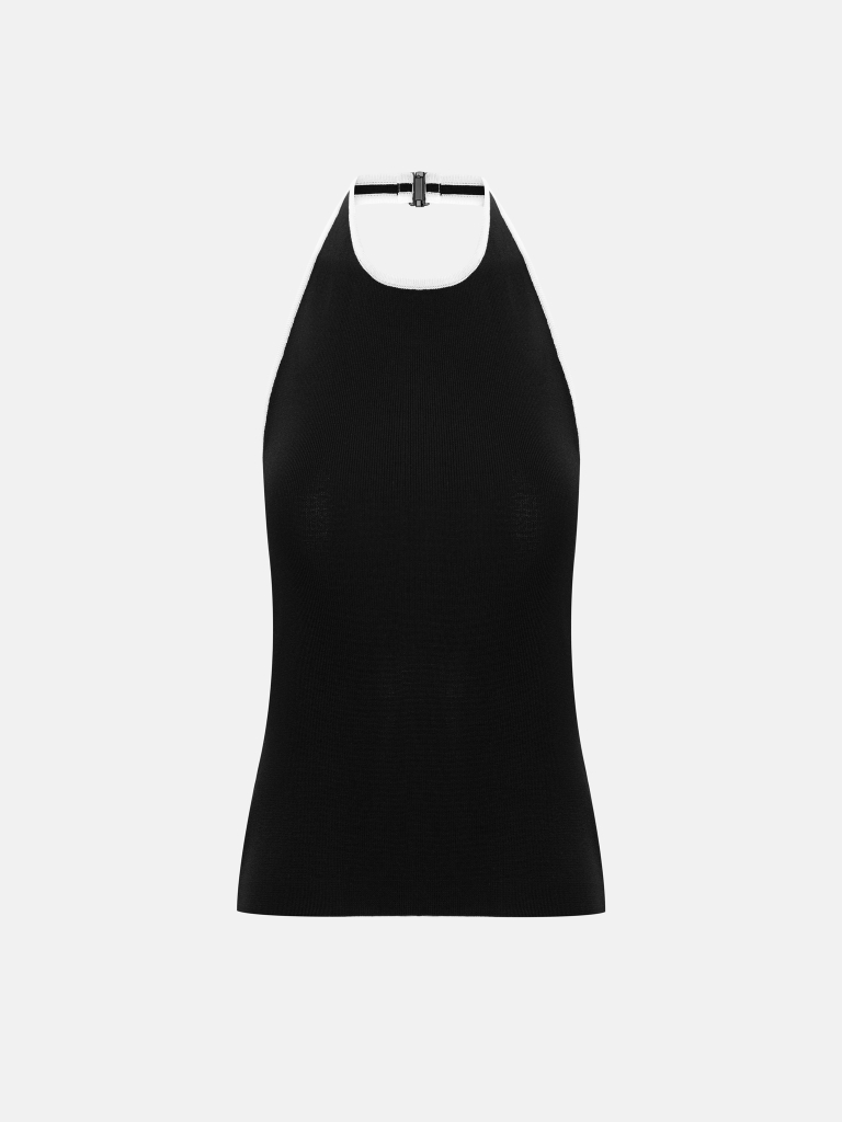 Top with wide straps and contrasting trim