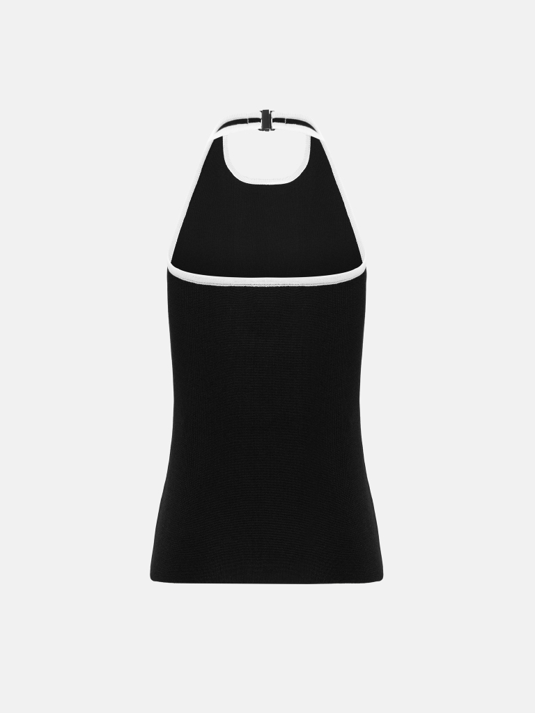 Top with wide straps and contrasting trim