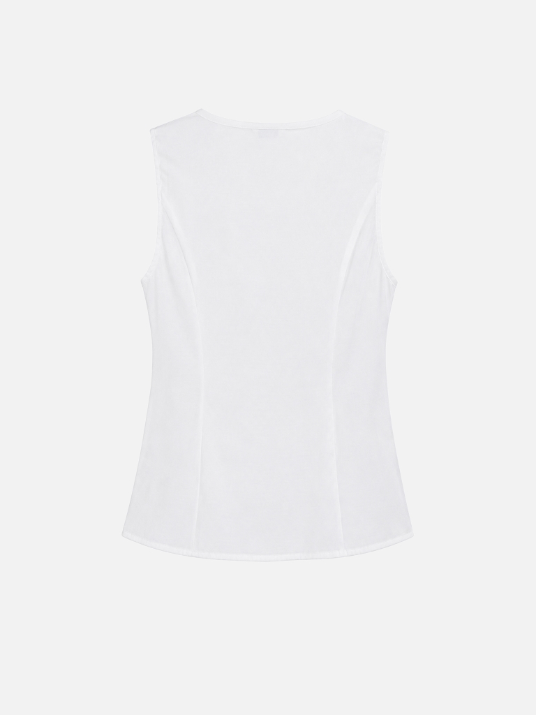 Top with lace detailing and pearlescent buttons
