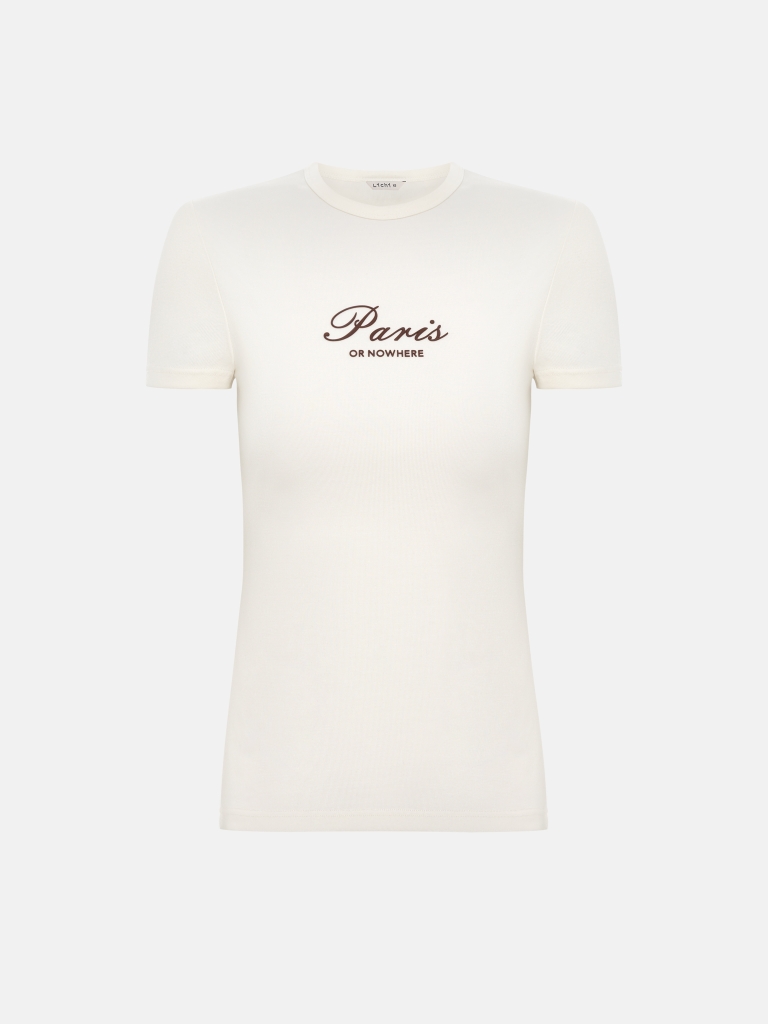 Fitted T-shirt with lettering
