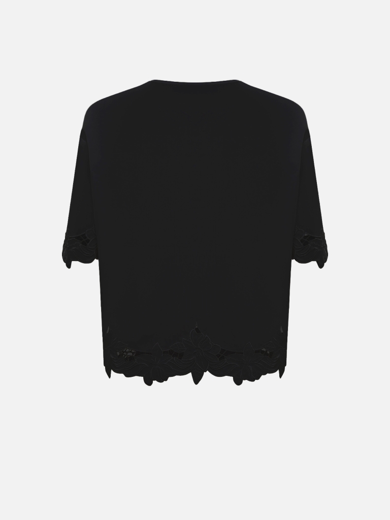 Tie-up top with lace detailing
