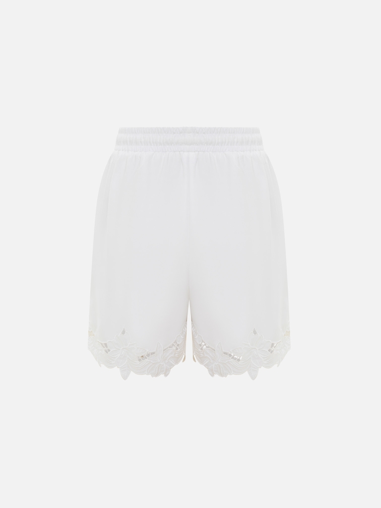 Mini shorts with lace detailing