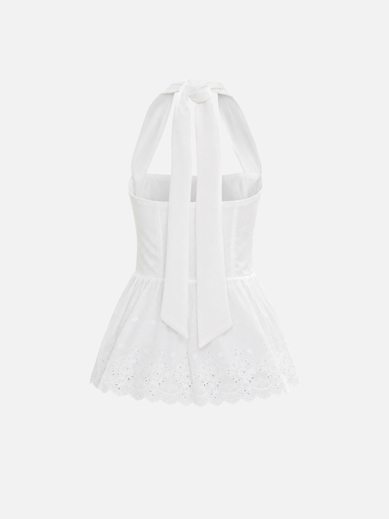 Top with ribbons and peplum
