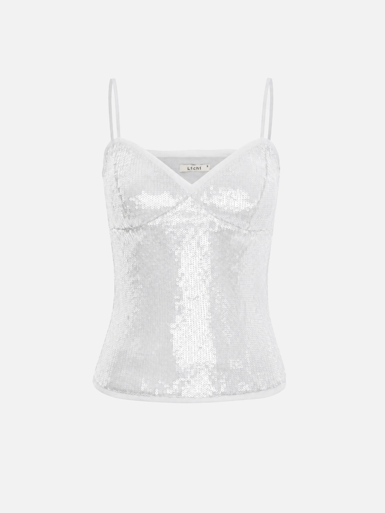 Sequin top with thin straps