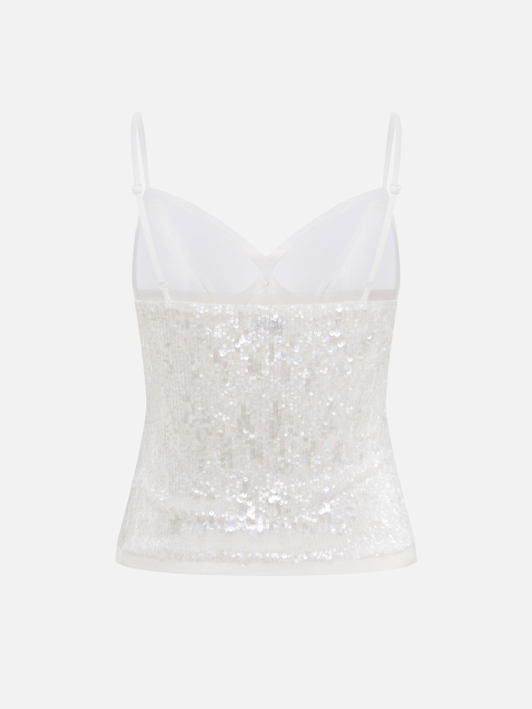 Sequin top with thin straps