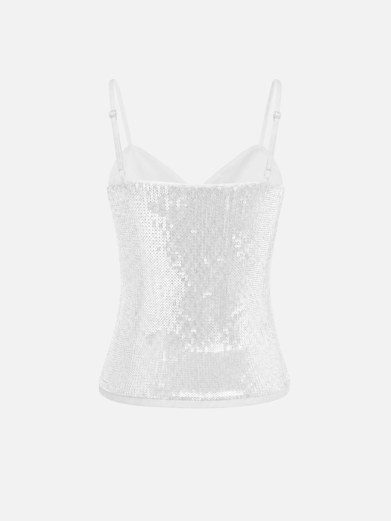 Sequin top with thin straps