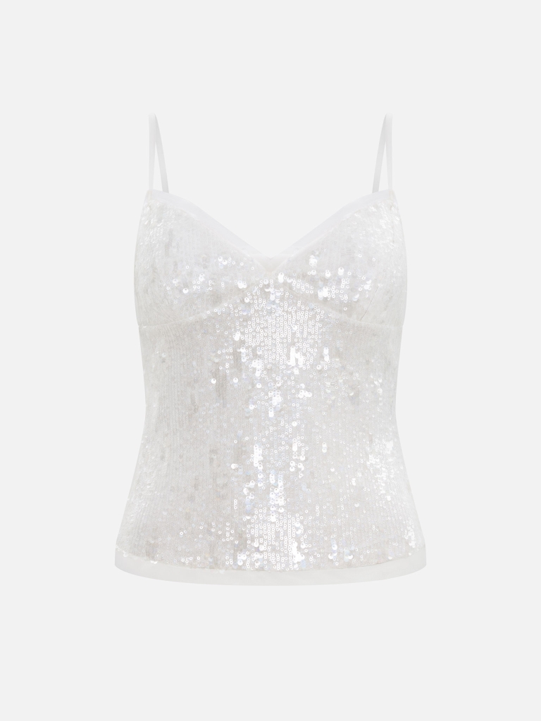 Sequin top with thin straps